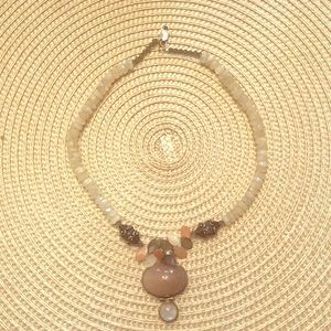 Fall tone semi-precious stone necklace
